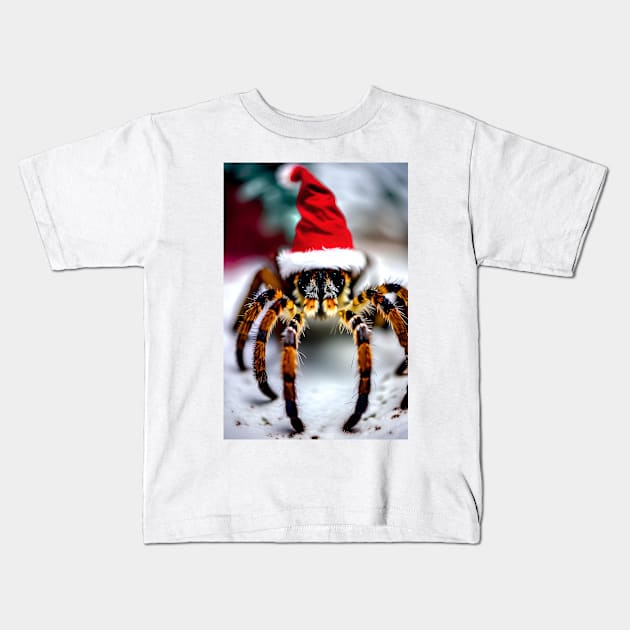 Christmas Tarantula (Christmas Animals) Kids T-Shirt by robsteadman